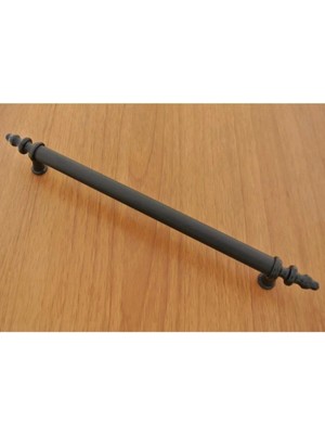 Mikasso Kumru Düz Boy Kulp Mat Siyah 192 mm (5 Adet) Dolap Vestiyer