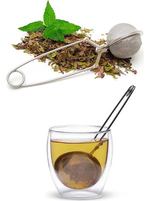 Mikasso Sağlıklı ve Lezzetli Çaylar Için Paslanmaz Çelik Bitki Çayı Sügeci - Taşınabilir ve Kolay Kullanım P