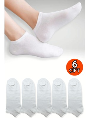 Pamuksu 6lı Patik Çorap 36-40 Beyaz