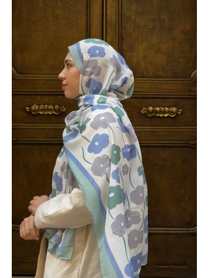 Levamor Kadın Empirme Soft Flory Şal Desenli Pamuklu Likralı Yumuşak Dokulu Şık Şal