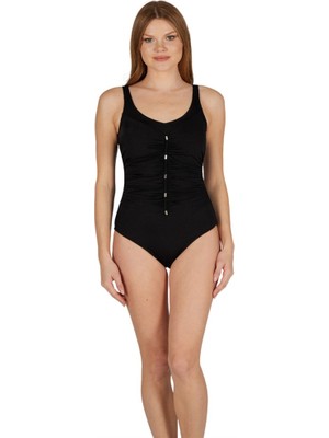 Estiva Düz Consept Aksesuarlı Likralı Mikro Tek Parça Mayo