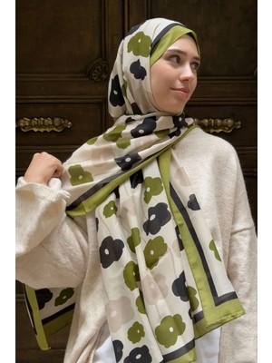 Levamor Kadın Empirme Soft Flory Şal Desenli Pamuklu Likralı Yumuşak Dokulu Şık Şal