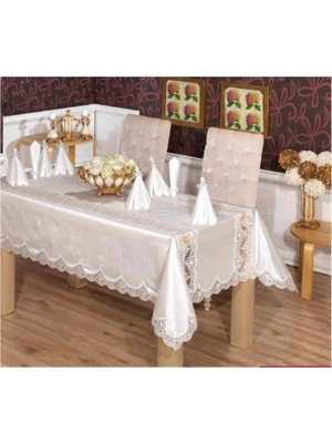 Finezza Elenora Osmanlı Ipeği Güpürlü Sofra Takımı 8 Kşl. 170X240 cm 17 Prç. 455