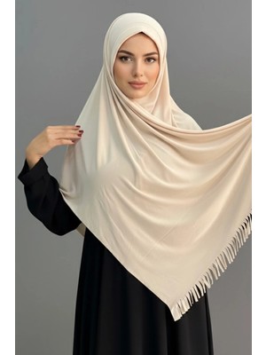 Levamor Meysun Kadın Siyah Viskon Likralı Püsküllü Pratik Hazır Şal