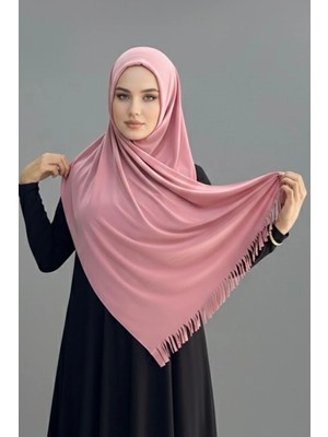 Levamor Meysun Kadın Siyah Viskon Likralı Püsküllü Pratik Hazır Şal