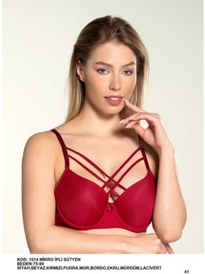 1014 Liza Slikonlu Çapraz Sütyen 6lı Paket