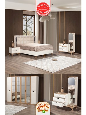 İmbaş Aura Yatak Odası Takımı %100 Mdf