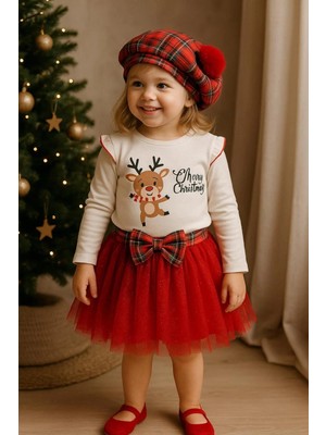 GMG Collection Baby Kız Çocuk Yılbaşı Etek Takım, Fransız Şapkalı