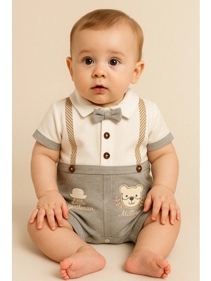 GMG Collection Baby Papyonlu Tulum Little Gentleman Gri