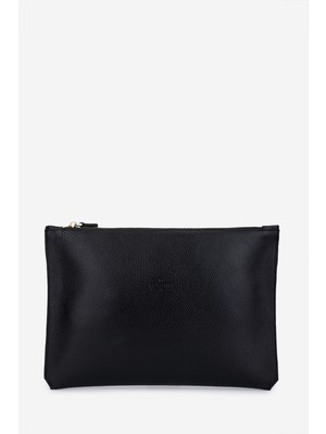 Valmenti Unisex Hakiki Deri Siyah Floter El Çantası 1012 2030 Cnt SK25-26 Sıyah Fltr