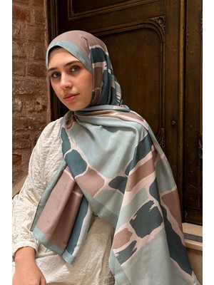 Levamor Kadın Empirme Soft Noly Geometrik Desenli Pamuklu Likralı Şal