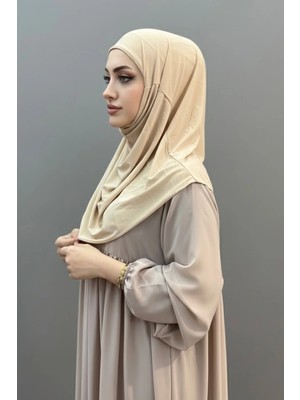 Levamor Kadın Viskon Likralı Kendinden Boneli Pratik Hazır Şal