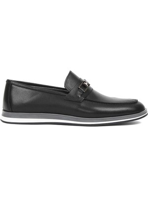 Celal Gültekin Erkek Siyah Deri Loafer
