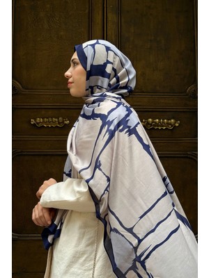 Levamor Kadın Empirme Soft Noly Geometrik Desenli Pamuklu Likralı Şal