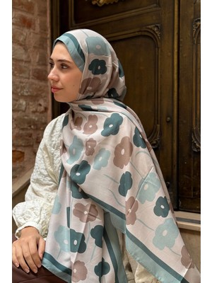 Levamor Kadın Empirme Soft Flory Şal Desenli Pamuklu Likralı Yumuşak Dokulu Şık Şal