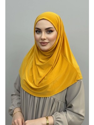 Levamor Kadın Viskon Likralı Kendinden Boneli Pratik Hazır Şal