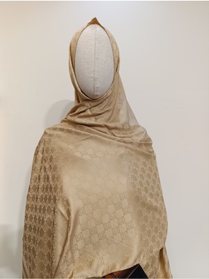 Esima Butik Kare Desen Özel Seri Ipeksi Dokulu Jakar Şal