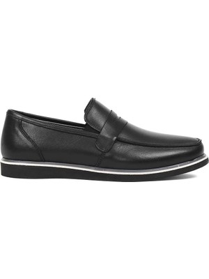 Celal Gültekin Erkek Siyah Deri Loafer