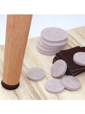 Mikasso Kaydırmaz Keçesi Yuvarlak 1 Plaka = 28 Adet Q28 mm Beyaz Ekru