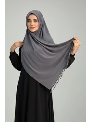 Levamor Meysun Kadın Siyah Viskon Likralı Püsküllü Pratik Hazır Şal