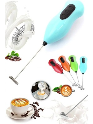Mikasso Mini Mikser Kahve Süt Köpürtücü Karıştırıcı Cappucino Mixer Plastik