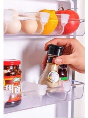 Mikasso 10 Adet Çok Fonksiyonlu Buzdolabı ve Dolap Raf Ayırıcı – Organizer Bölme Aparatı (Şeffaf) Plastik Cn