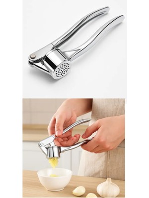 Mikasso Paslanmaz Sarımsak Ezici Sarımsak Ezeceği Metal Sarımsak Presi Paslanmaz Manuel Pres Aracı Çelik
