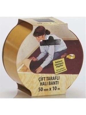 Mikasso Çift Taraflı Bant Ince Halı Kaydırmaz 50MM*10M Taba-Bej