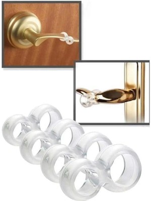 Mikasso 4 Adet Şeffaf Kapı Durdurucu Tutucu Stoperi Kapı Kolu Tamponu