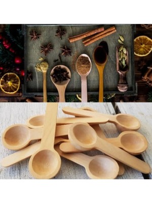 Mikasso 6 Adet Mini Baharat Kaşığı Ahşap