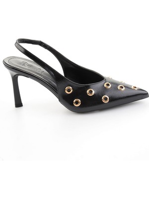 Bambi Siyah  Kadın Klasik Topuklu Ayakkabı K01565017042