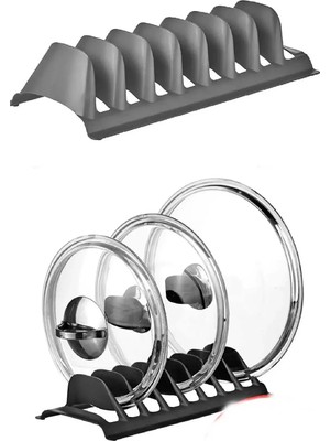 Mikasso 2 Adet 8 Bölmeli Tencere Kapak Rafı - Simple Tabaklık - Kapak Organizeri Belirtilmemiş 10 x 15 Çok R