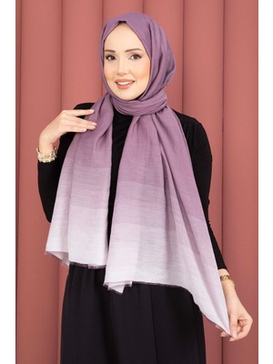 ECN Renk Geçişli Modern Şal Serisi Lila