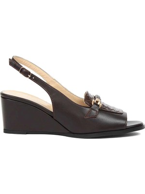 Celal Gültekin Kadın Siyah Dolgu Topuklu Kroko Deri Ayakkabı