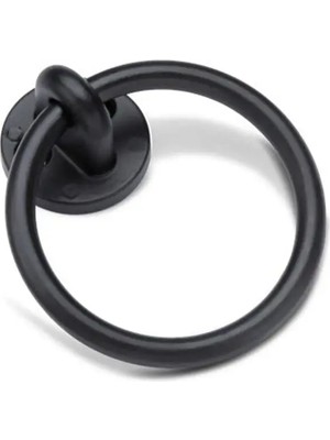 Mikasso Halka Sarkaç Mat Siyah Üstten Vidalı Sandalye Arkası Mobilya Kulp Beyaz