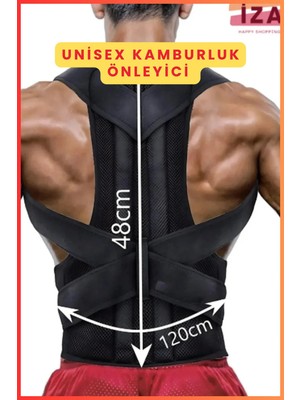 Figiza Balenli Dik Duruş Korsesi Ortopedik Unisex Kamburluk Önleyici Sırt Omuz Kifoz Skolyoz Sporcu Korsesi