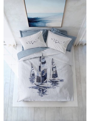 Cotton Box Maritime Tek Kişilik Complete Set Skipper Indigo