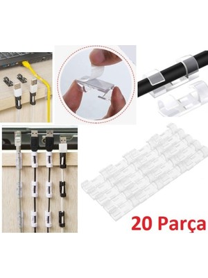 Ett Kablo Sabitleyici Klips Seti 20 Adet