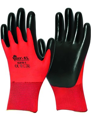 Mikasso Bay-Tec Eldiven Ekstra 10 (Kırmızı - Siyah) Yeşil