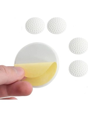 Mikasso Son Kalite Çok Amaçlı Silikon Kapı Duvar Koruyucu Tampon - 4lü Paket Beyaz Renk