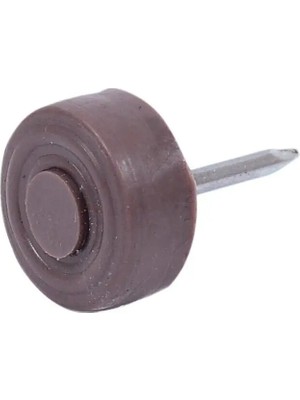 Mikasso Çivili Masa Sandalye Zemin Koruyucu Plastik Ayak Kahve 25'li Çap 16 mm