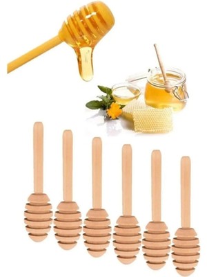 Mikasso El Yapımı Doğal Mini Bal Kaşığı 2 Li 5 cm Ahşap Çelik Çok Renkli