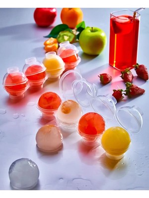 Mikasso Küre Buz Kalıbı 4 Bölmeli 6 x 20 Plastik Tr Plastik
