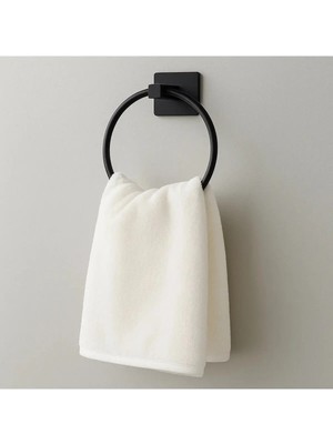 Mikasso Yapışkanlı Yuvarlak Havluluk Siyah Renk Siyah