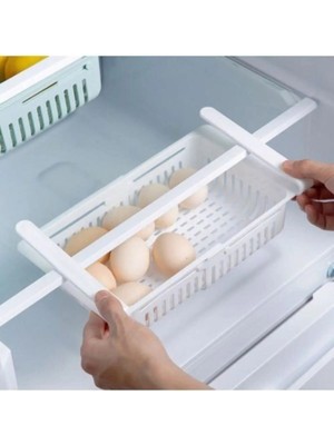 Mikasso Ayarlanabilir Buzdolabı Içi Düzenleyici Sepet Çekmece Raf Organizeri Plastik