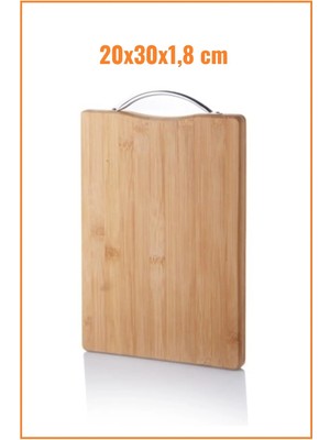 Mikasso Bambu Kesme Tahtası \ Bambu Kesme Tahtası \ 30X20 cm Bambu Kahverengi