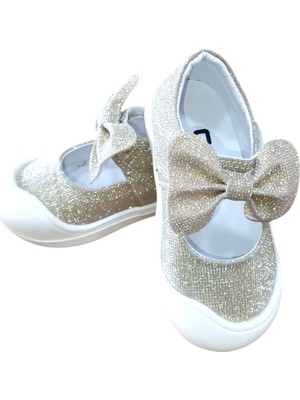 Cool Darla Ilkadım Bebe Baletli Simli Babet Altın