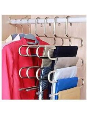 Mikasso Gri Metal Pantolon Askısı Şal 5 1 Adet Metal Gri