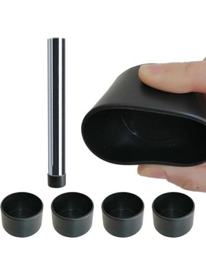 Mikasso 48 mm Pvc Sandalye Masa Ayak Pabucu Sessiz Yumuşak - Siyah (4 Adet) Siyah
