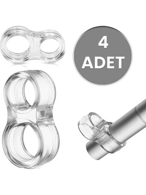 Mikasso 4 Adet Kapı Kolu Pencere Stoperi, Kapı Arkası Duvar Koruyucu Tampon, Silikon Durdurucu